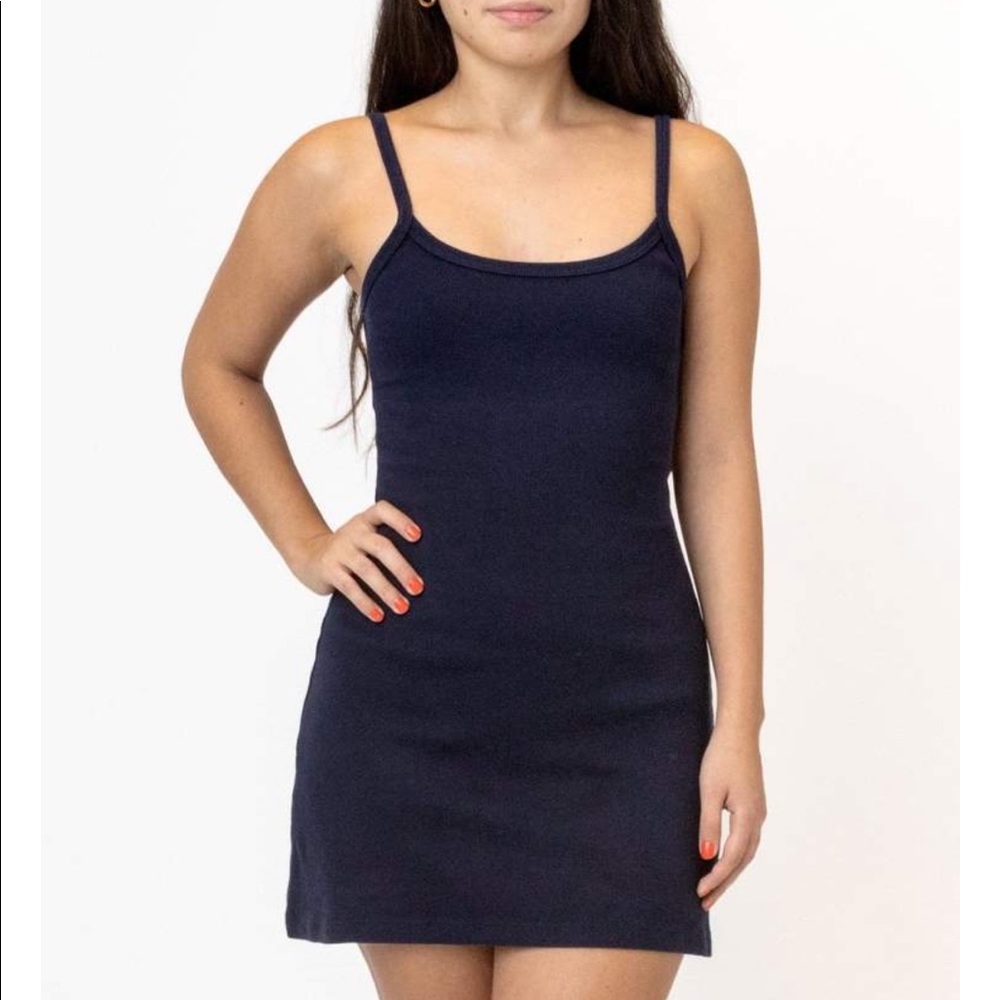 NWOT Los Angeles Apparel heavy rib spaghetti mini